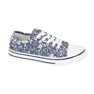 Rdek Womens/Ladies Floral Canvas Pumps / Blue